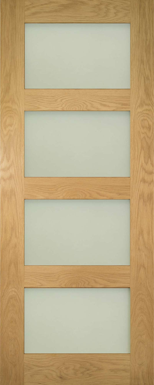 Deanta Internal Coventry Oak Prefinished Glazed Door
