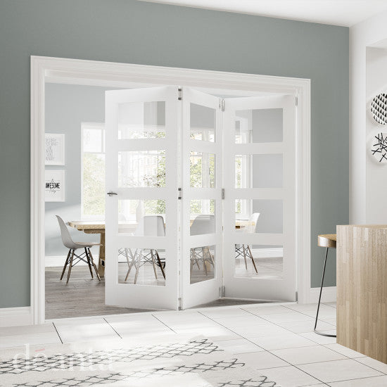 Deanta Internal Coventry White Primed Glazed Fire Door