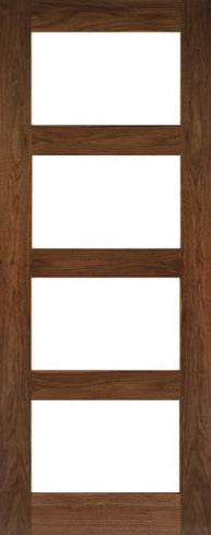 Deanta Internal Coventry Walnut Prefinished Glazed Fire Door