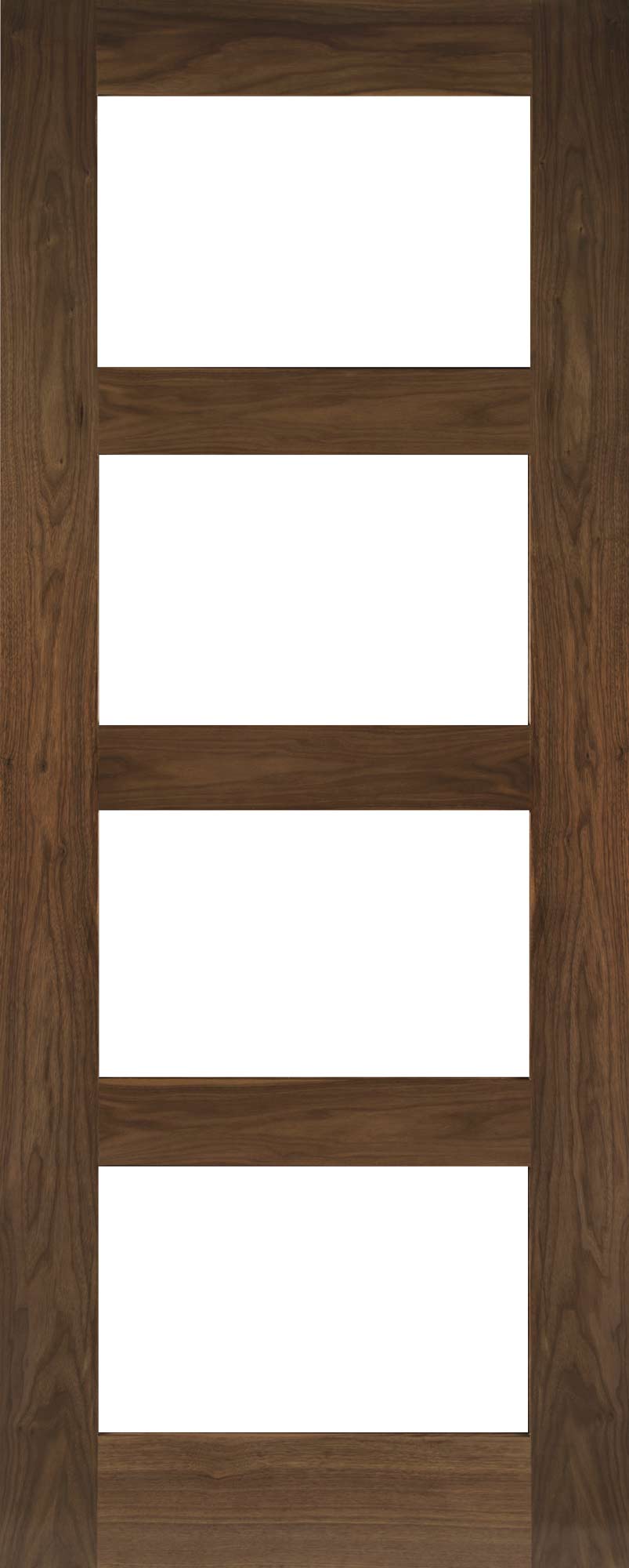 Deanta Internal Coventry Walnut Prefinished Glazed Fire Door