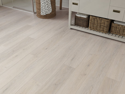 Liberty 5mm SPC LVT Flooring Cromer Light Grey Oak Rigid Core Built In Underlay