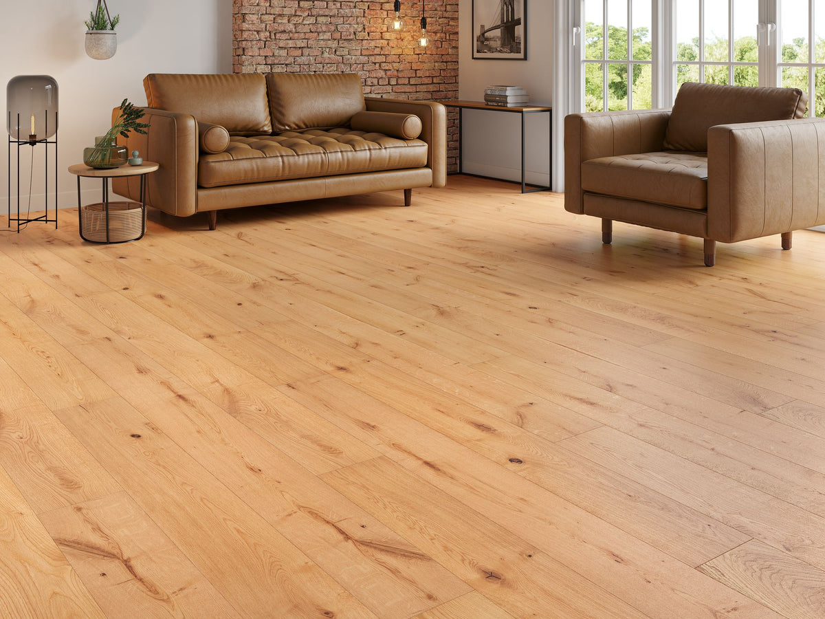 Liberty 14x190mm Natural Delamere Oak Brushed UV Oiled Real Oak 14mm Engineered Wood Floor