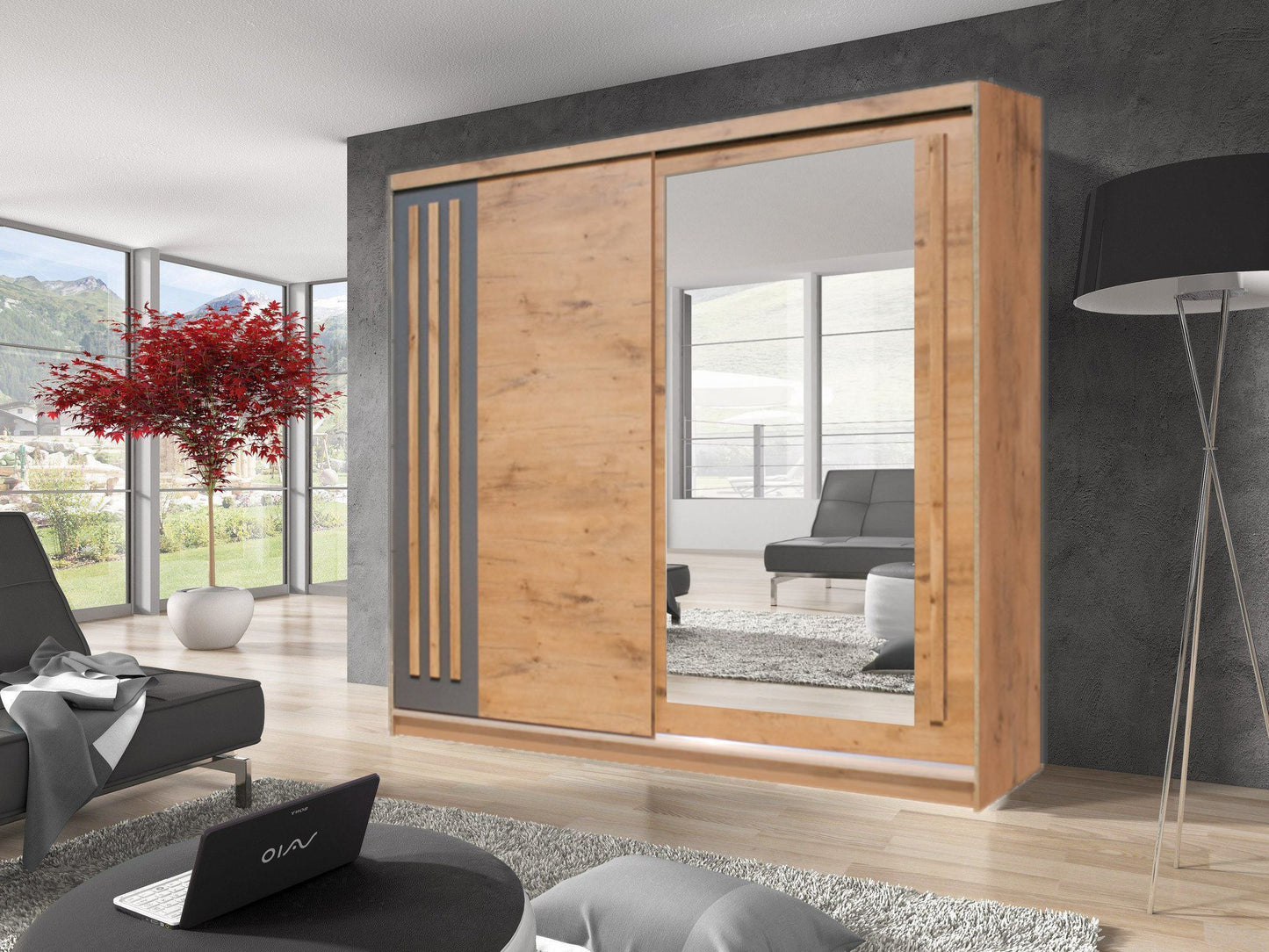 Liberty Effect 2 Sliding Door Wardrobe 200cm