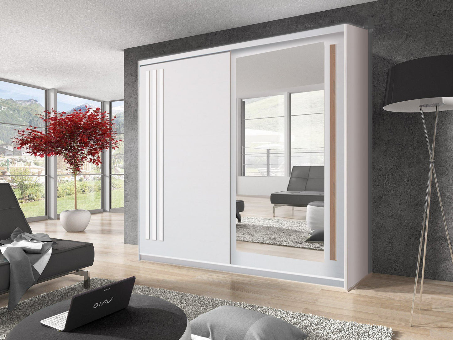 Liberty Effect 2 Sliding Door Wardrobe 200cm