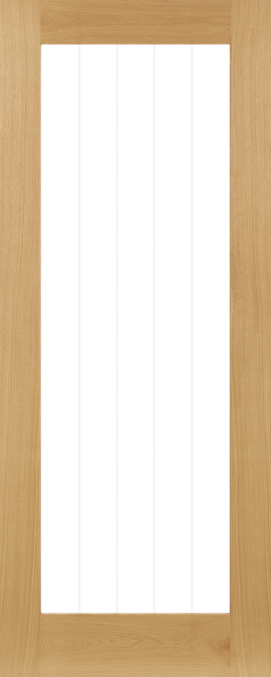 Deanta Internal Ely Oak Unfinished Glazed Door