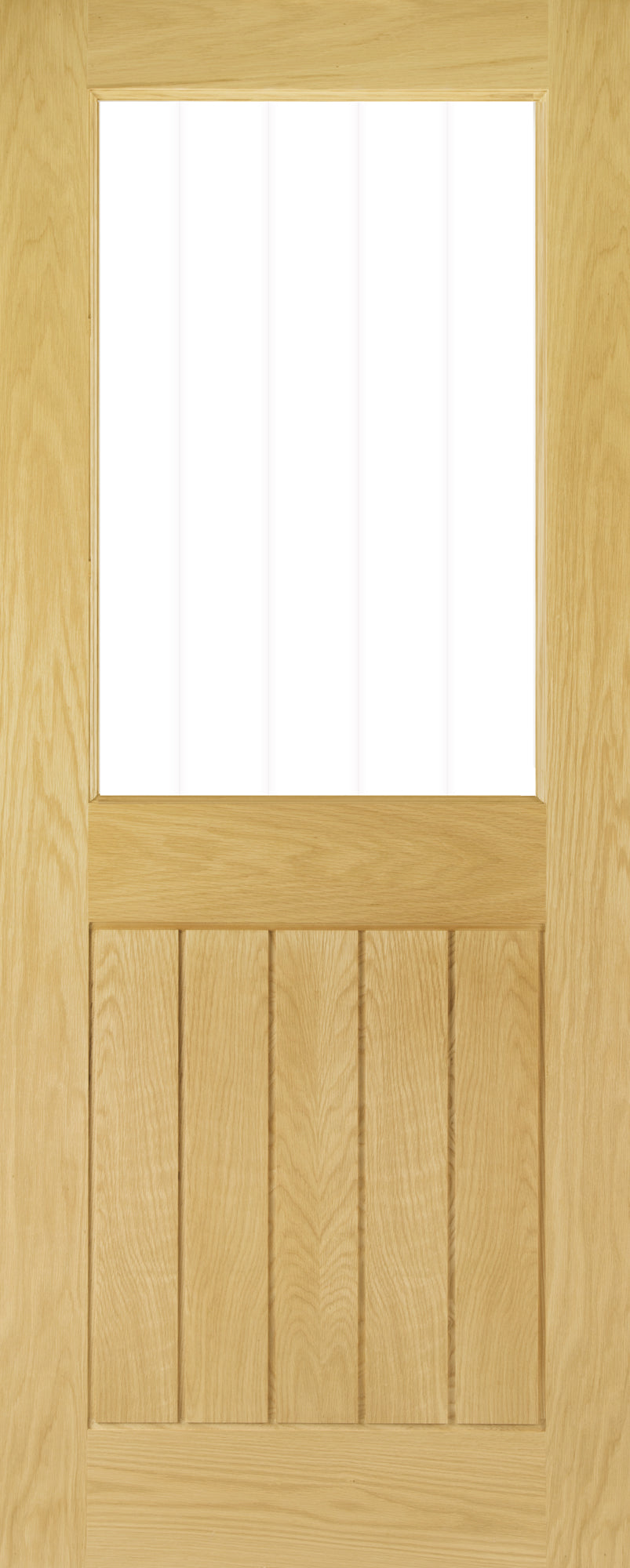 Deanta Internal Ely Oak Prefinished Glazed Door