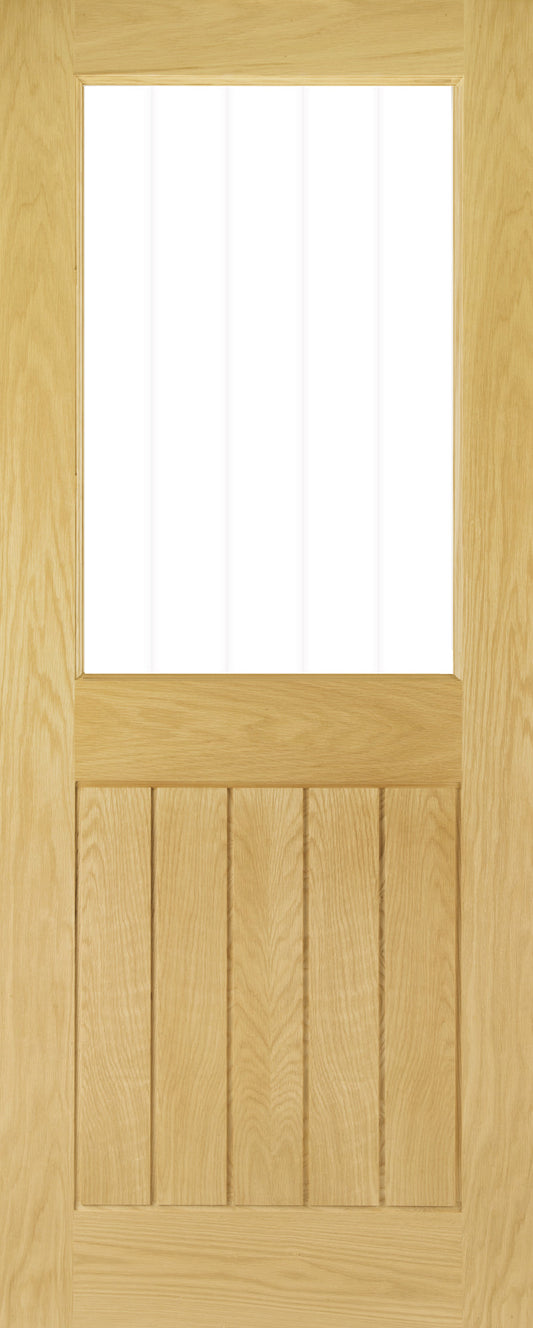 Deanta Internal Ely Oak Prefinished Glazed Door