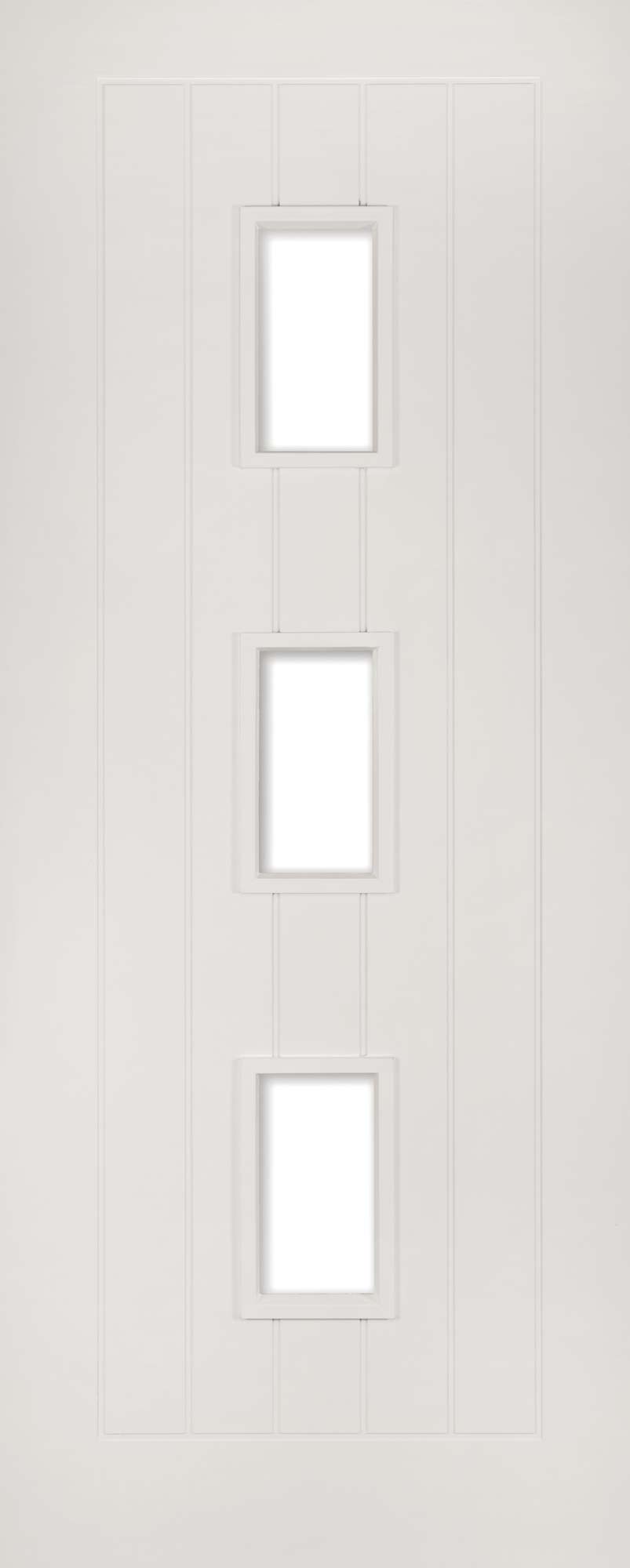 Deanta Internal Ely White Primed Glazed Door