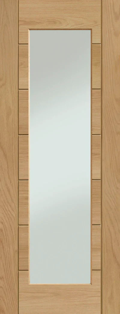XL Joinery Internal Oak Door Essential Palermo 1 Light with Clear Glass