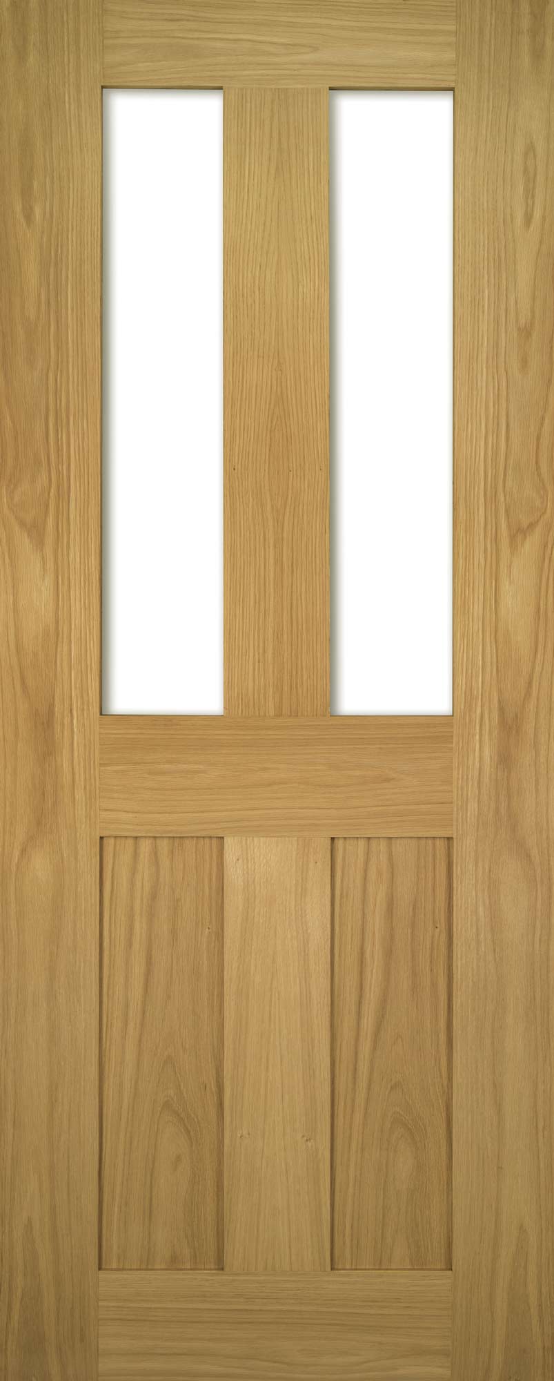 Deanta Internal Eton Oak Unfinished Glazed Door
