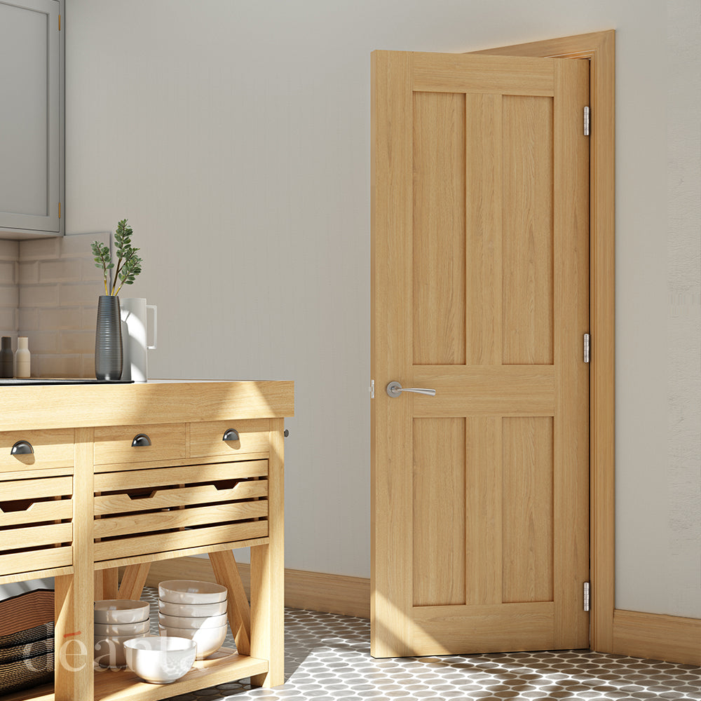 Deanta Internal Eton Oak Unfinished Door