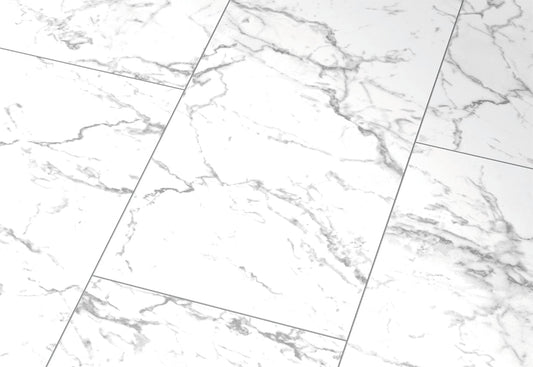 Liberty Falquon Stone Carrara Marble High Gloss 8mm Laminate Flooring