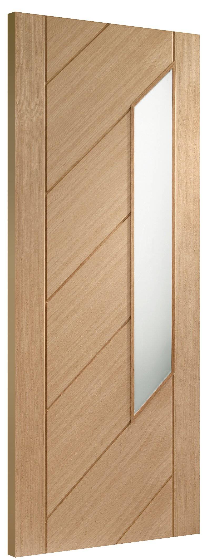 Internal Oak Monza Door Glazed With Obscure Glass