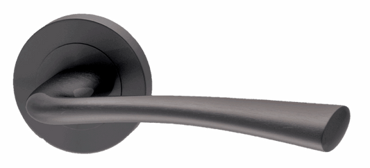 Neva Standard Door Handle Pack on Back Plate with Lock and 75mm Latch