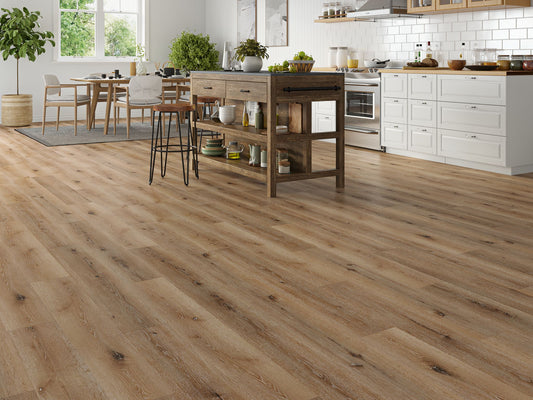 Liberty 5mm SPC LVT Flooring Holkham Grey Honey Oak Rigid Core Built In Underlay