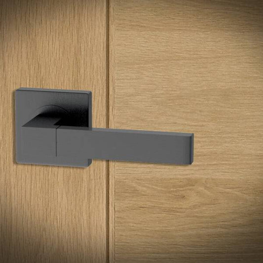 Kama on Square Rose Bathroom Handle Pack with Lock and 65mm Latch