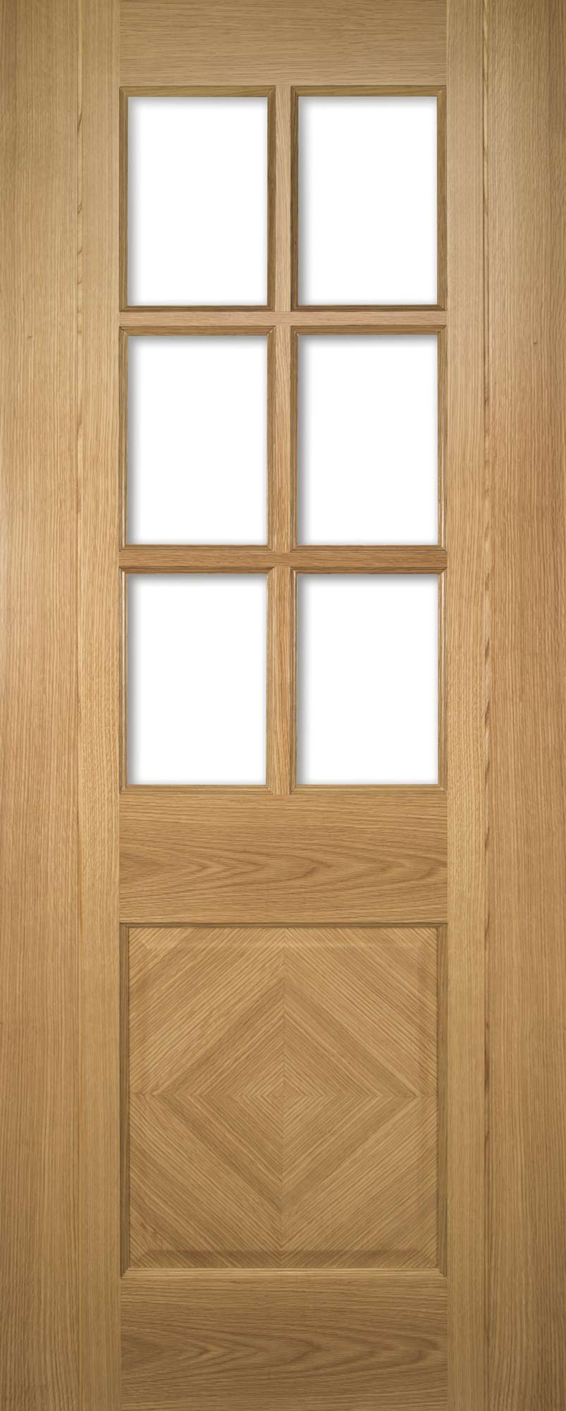 Deanta Internal Kensington Oak Prefinished Glazed Door