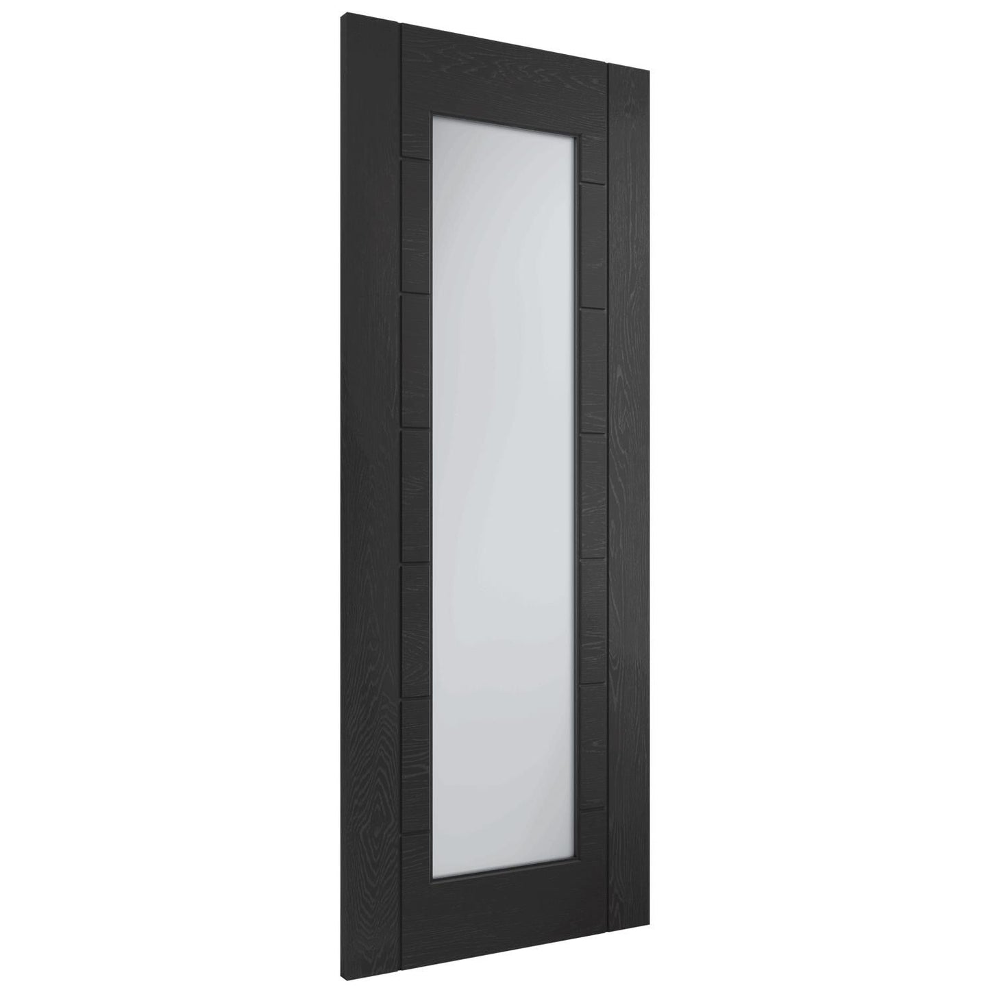 XL Joinery Internal Black Door Palermo Glazed Door With Clear Glass Fully Finished