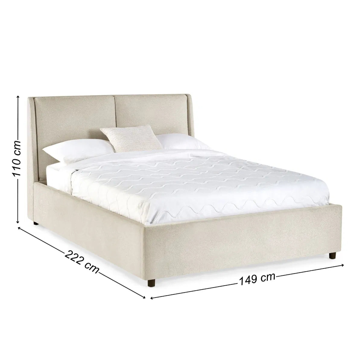 Trinity Maddock Beige Fabric Ottoman Bed