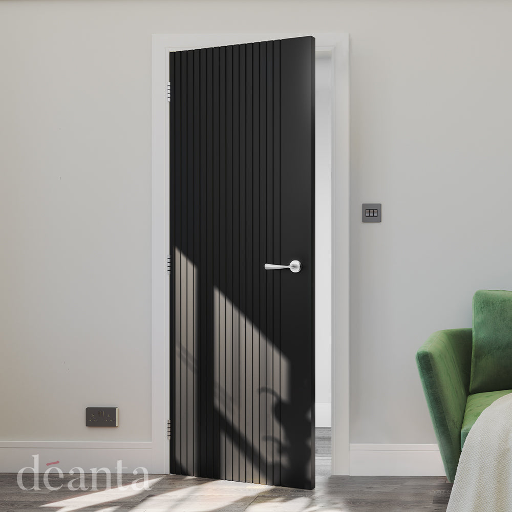 Deanta Internal Malmo Black Prefinished Fire Door