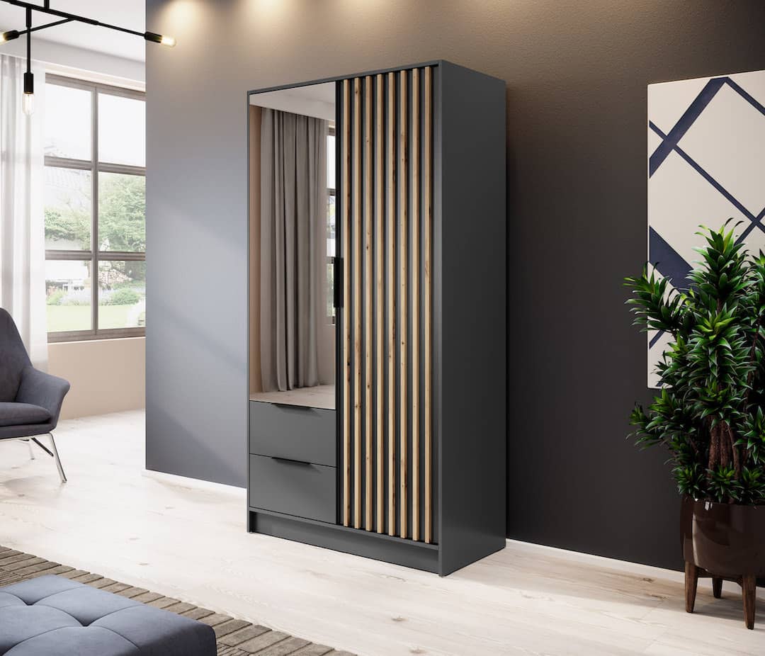 Liberty Nelly Hinged Door Wardrobe 105cm [Mirror]