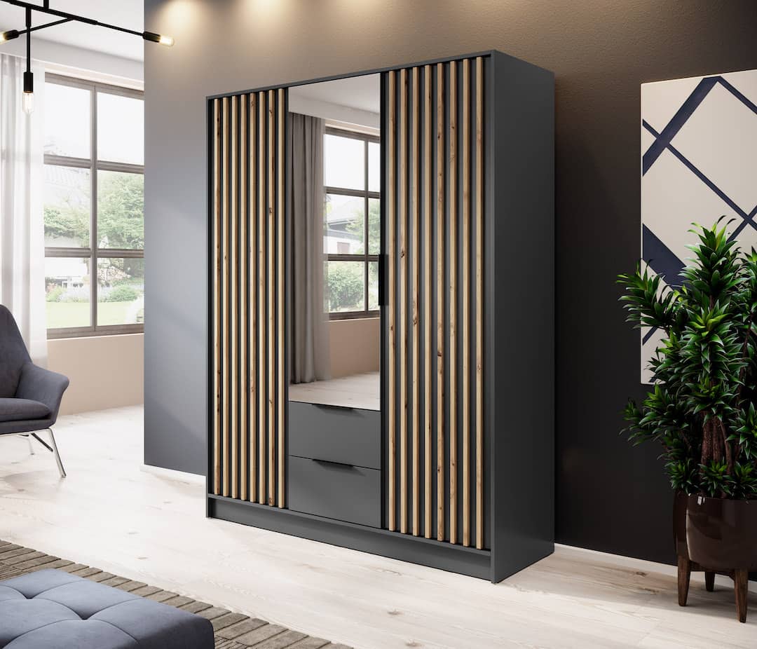 Liberty Nelly Hinged Door Wardrobe 155cm [Mirror]