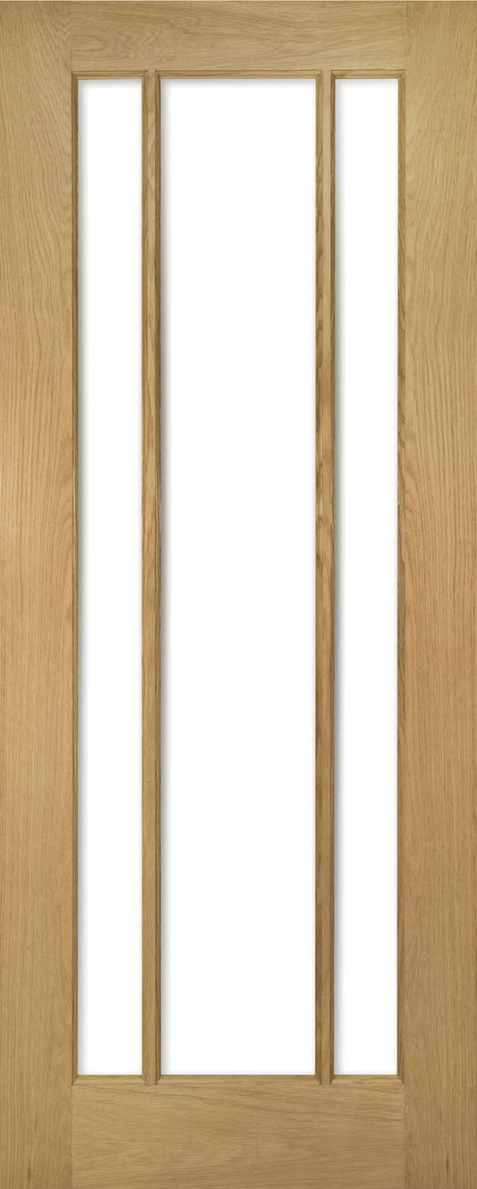 Deanta Internal Norwich Oak Unfinished Glazed Door