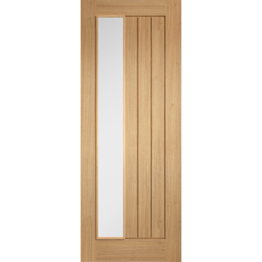 Internal Oak Mexicano Clear Glazed Offset Door