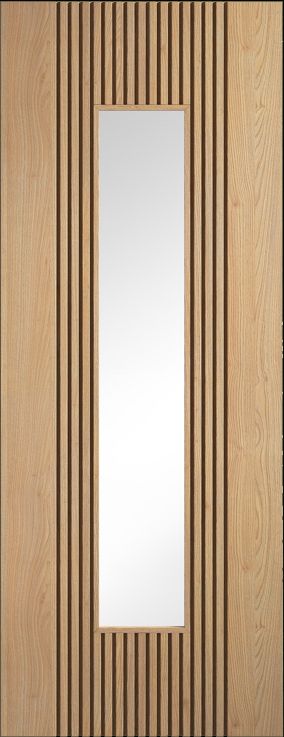 Internal Oak Sydney Clear Glazed Pre-Finished Door