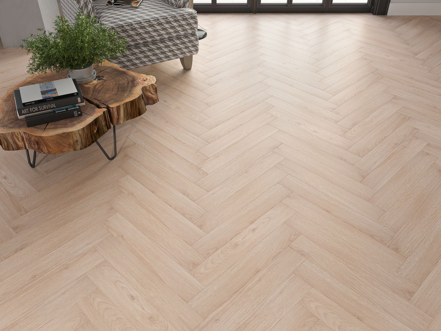 Liberty Oakleigh Cliveden Grey Brown Oak 8mm Herringbone Laminate Flooring