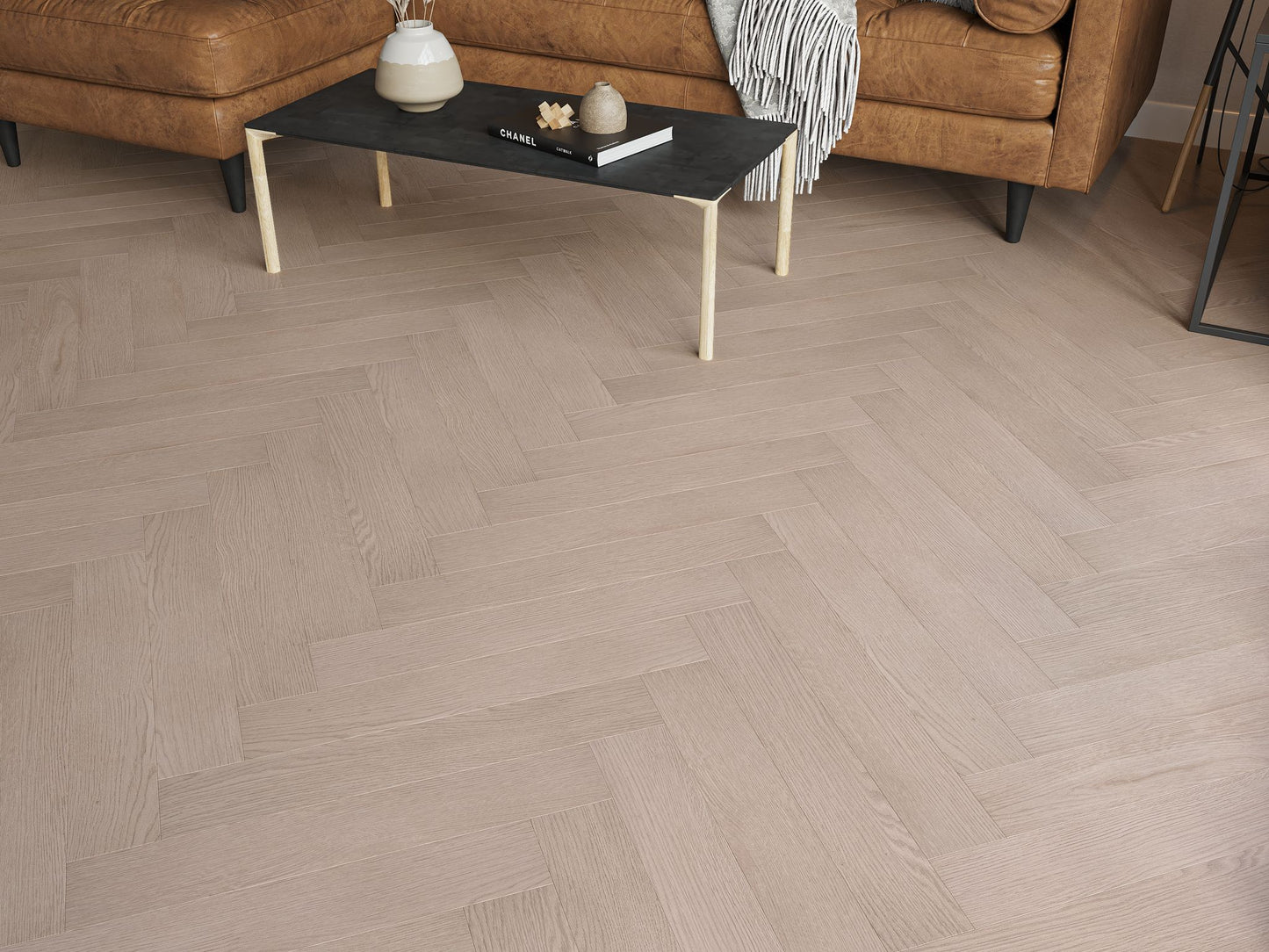 Liberty Oakleigh Helmsley Smoked Grey Oak 8mm Herringbone Laminate Flooring