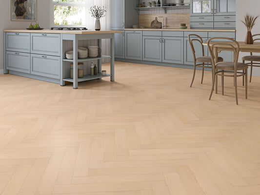 Liberty Oakleigh Kingham Natural Honey Oak 8mm Herringbone Laminate Flooring