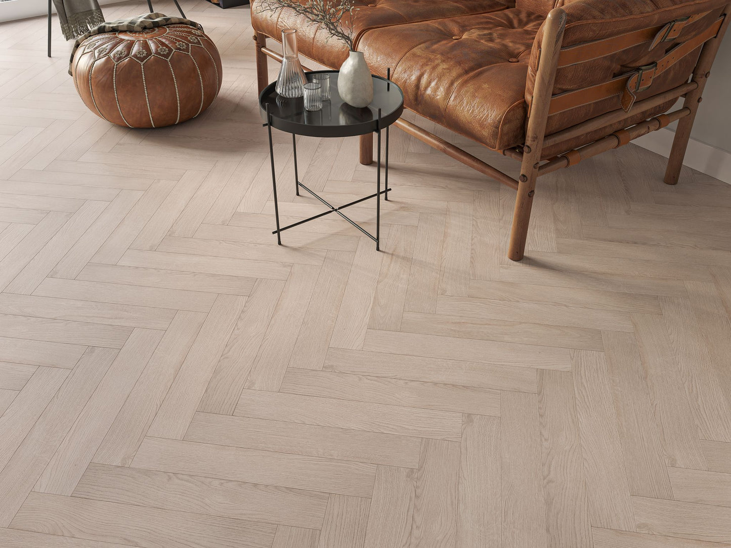 Liberty Oakleigh Helmsley Smoked Grey Oak 8mm Herringbone Laminate Flooring