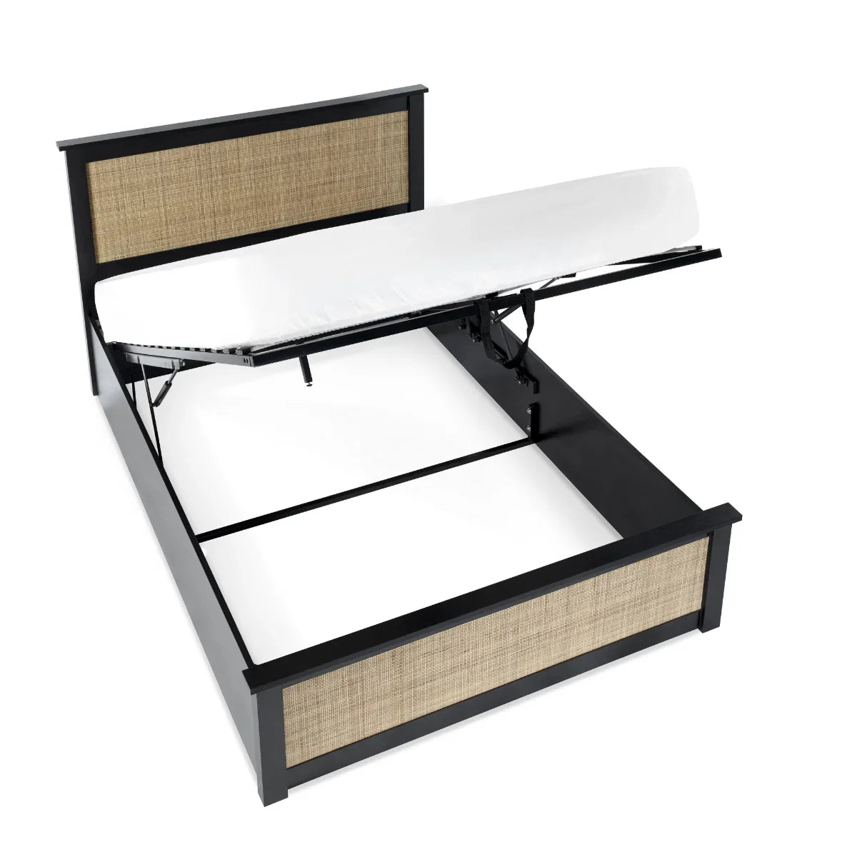 Trinity Padstow Black Rattan Ottoman Storage Bed