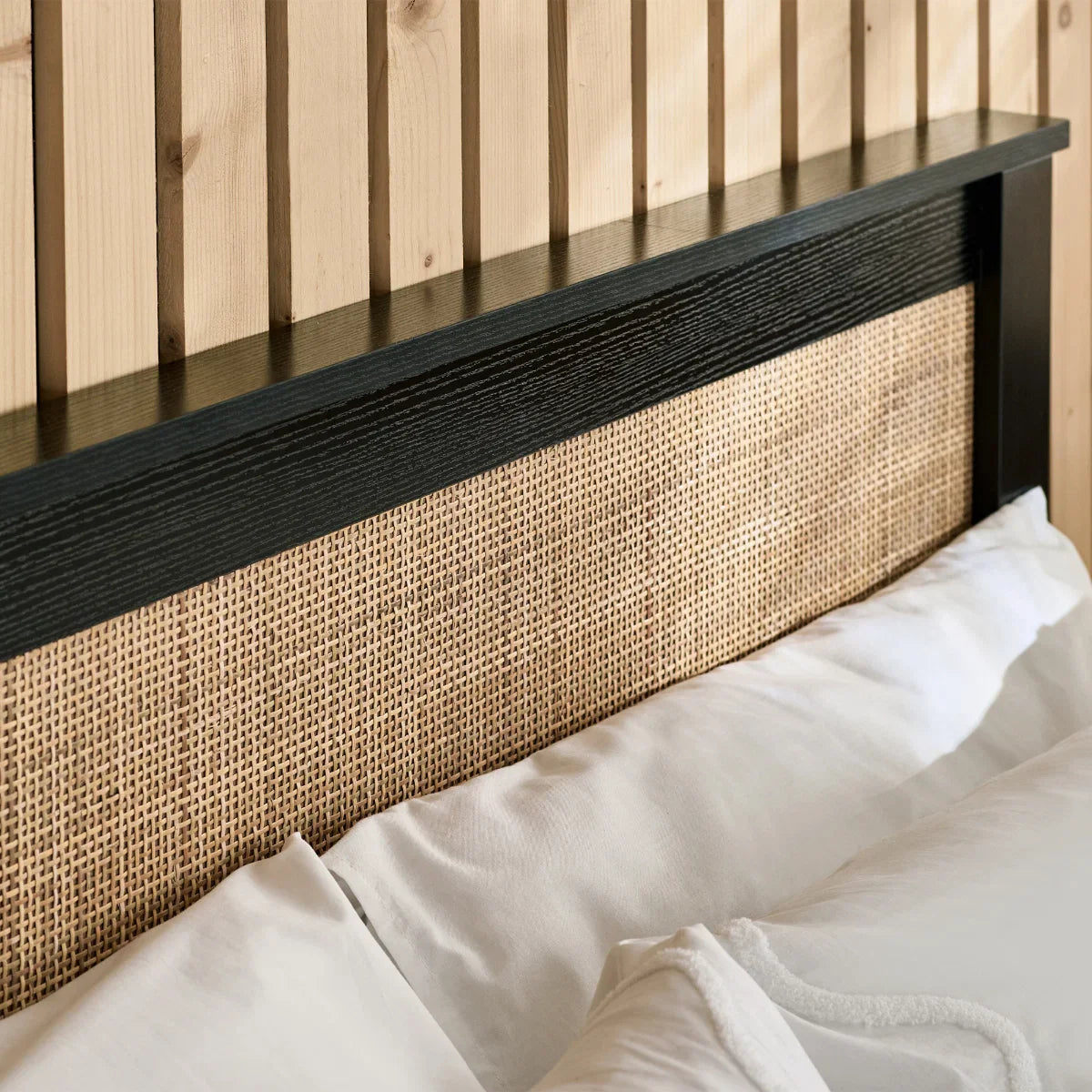 Trinity Padstow Black Rattan Ottoman Storage Bed