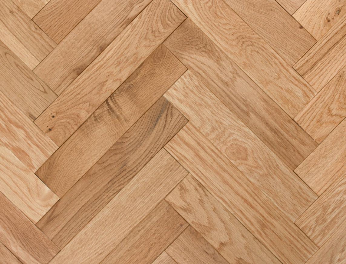Liberty Woburn Oak 18x70mm Solid Oak Herringbone Wood Flooring UV Lacquered