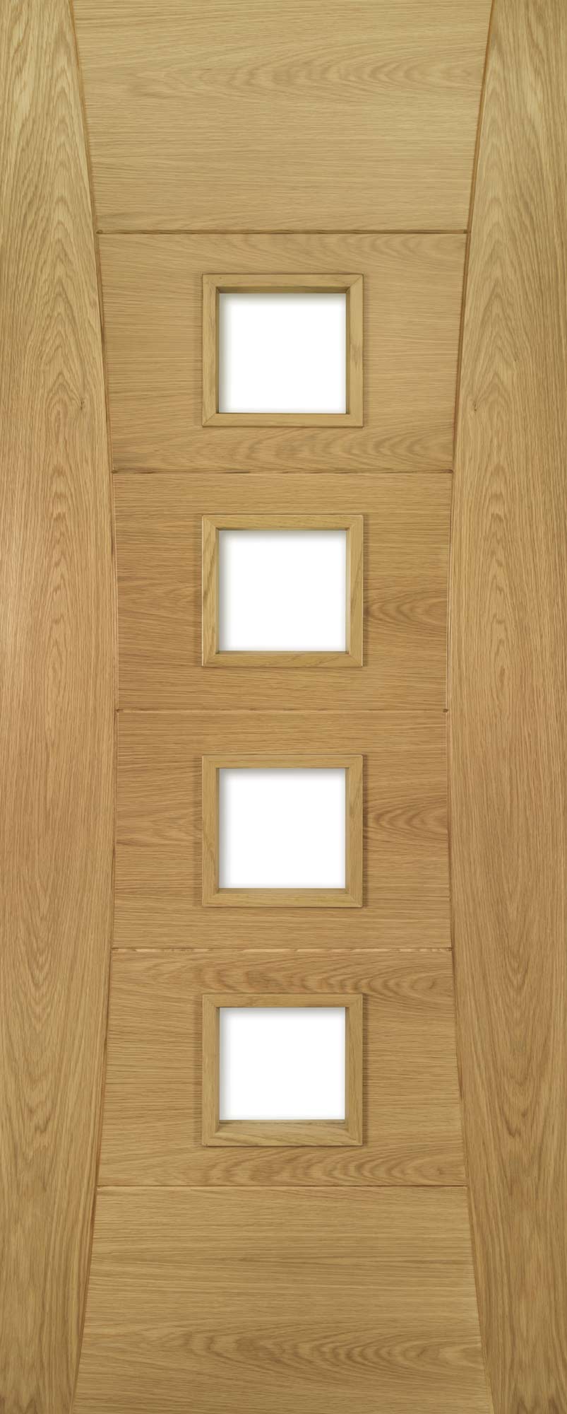 Deanta Internal Pamplona Oak Prefinished Glazed Fire Door
