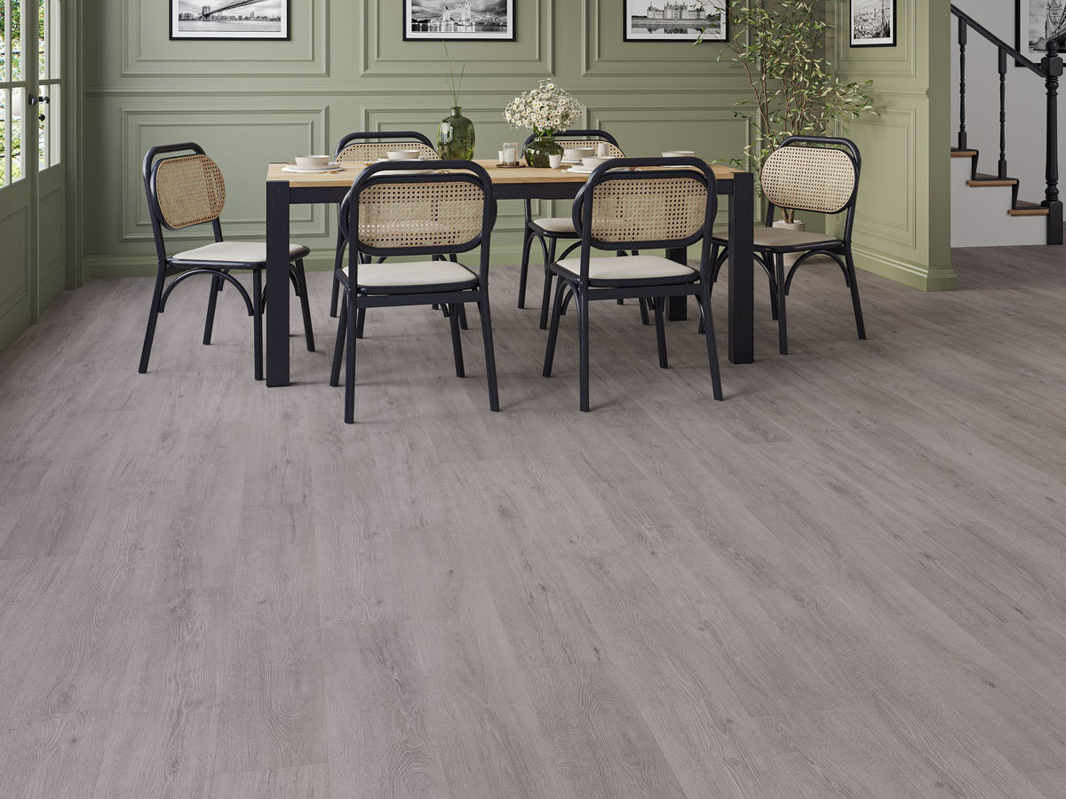 Liberty 5mm SPC LVT Flooring Penshurst Grey Oak Rigid Core Built In Underlay