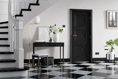 Internal  Black Door Antwerp 3 Panel