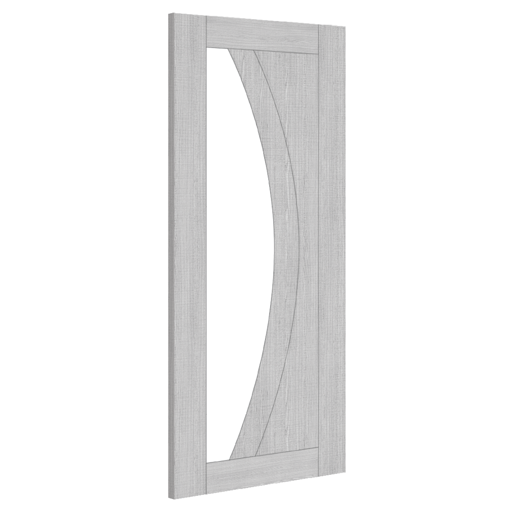 Deanta Internal Ravello Light Grey Ash Prefinished Glazed Door