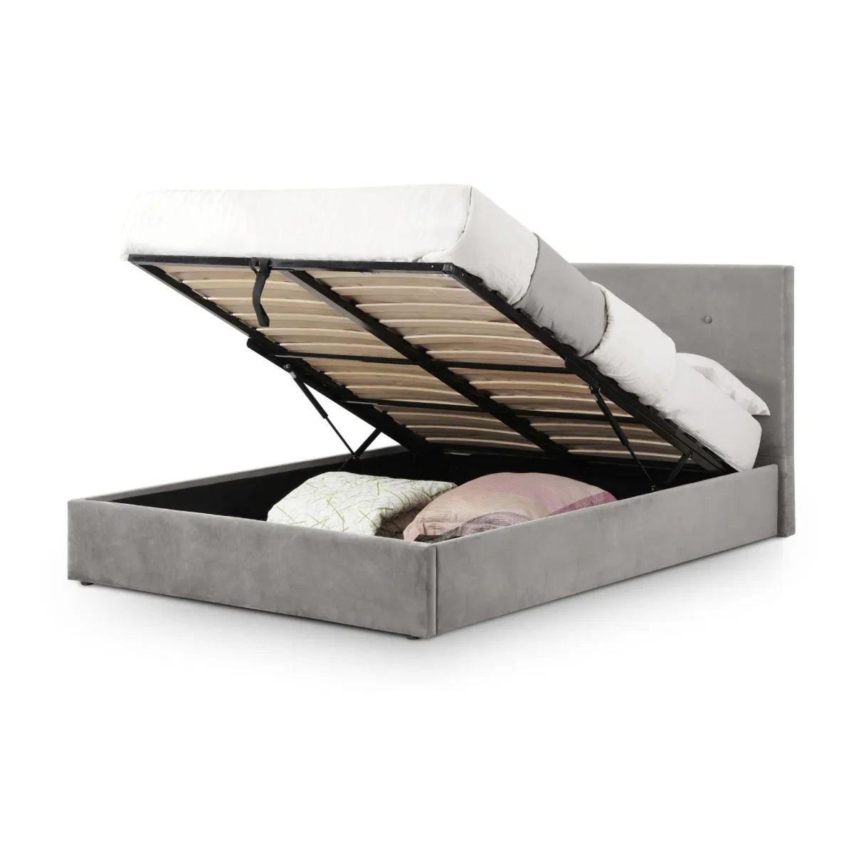 Trinity Shoreditch Lift-Up Storage Ottoman Fabric Bed
