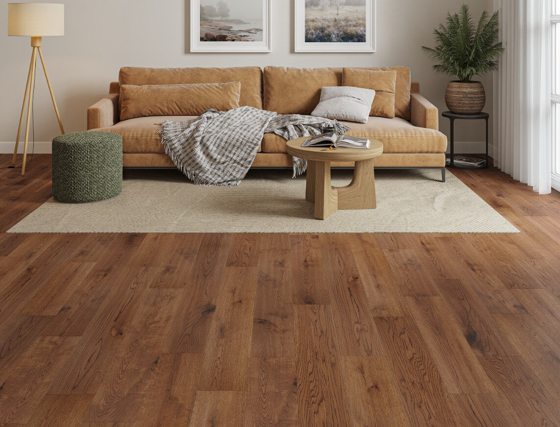 Liberty Solid Oak 18x150mm Golden Handscraped and Lacquered Solid Wood Flooring
