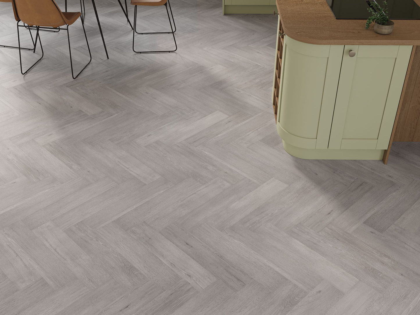 Liberty Lux Sennen Grey Oak 5mm SPC Luxury Vinyl Flooring Herringbone