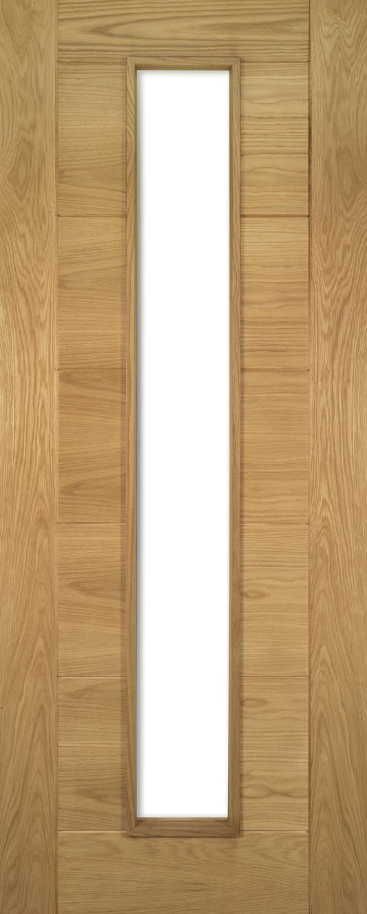 Deanta Internal Seville Oak Prefinished Glazed Door