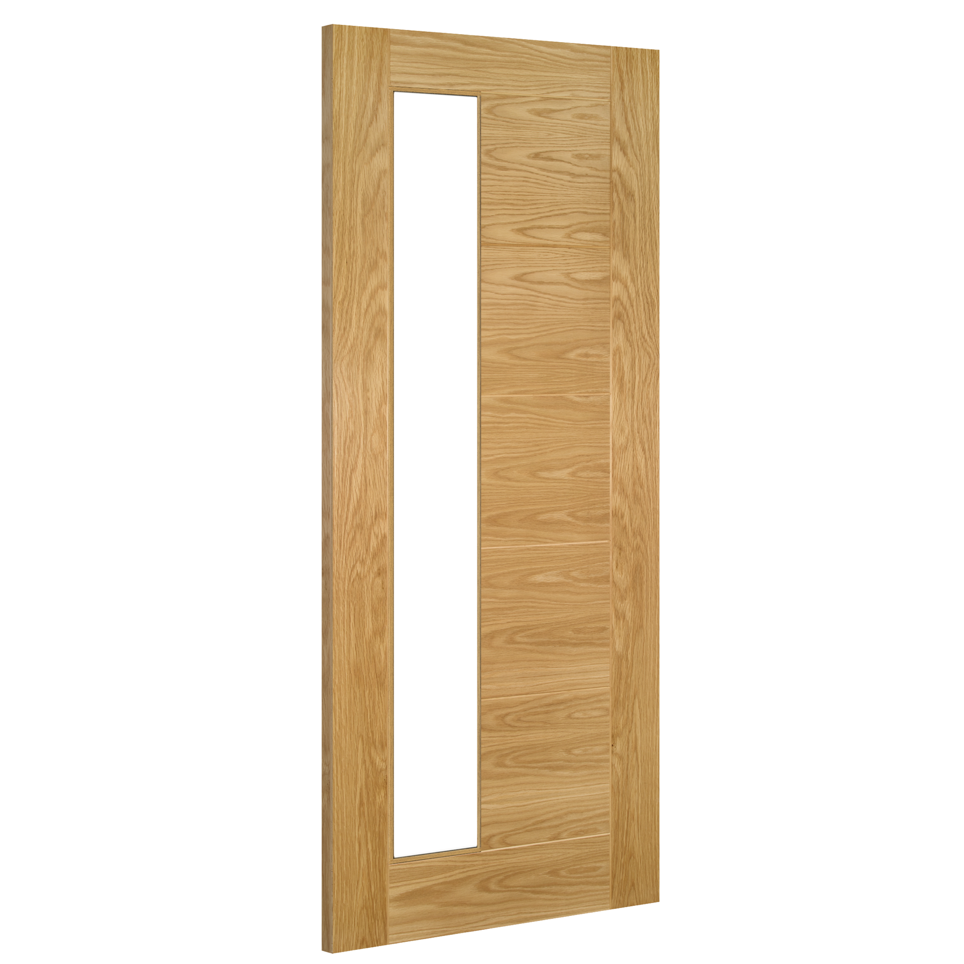 Deanta Internal Seville Oak Prefinished Glazed Door