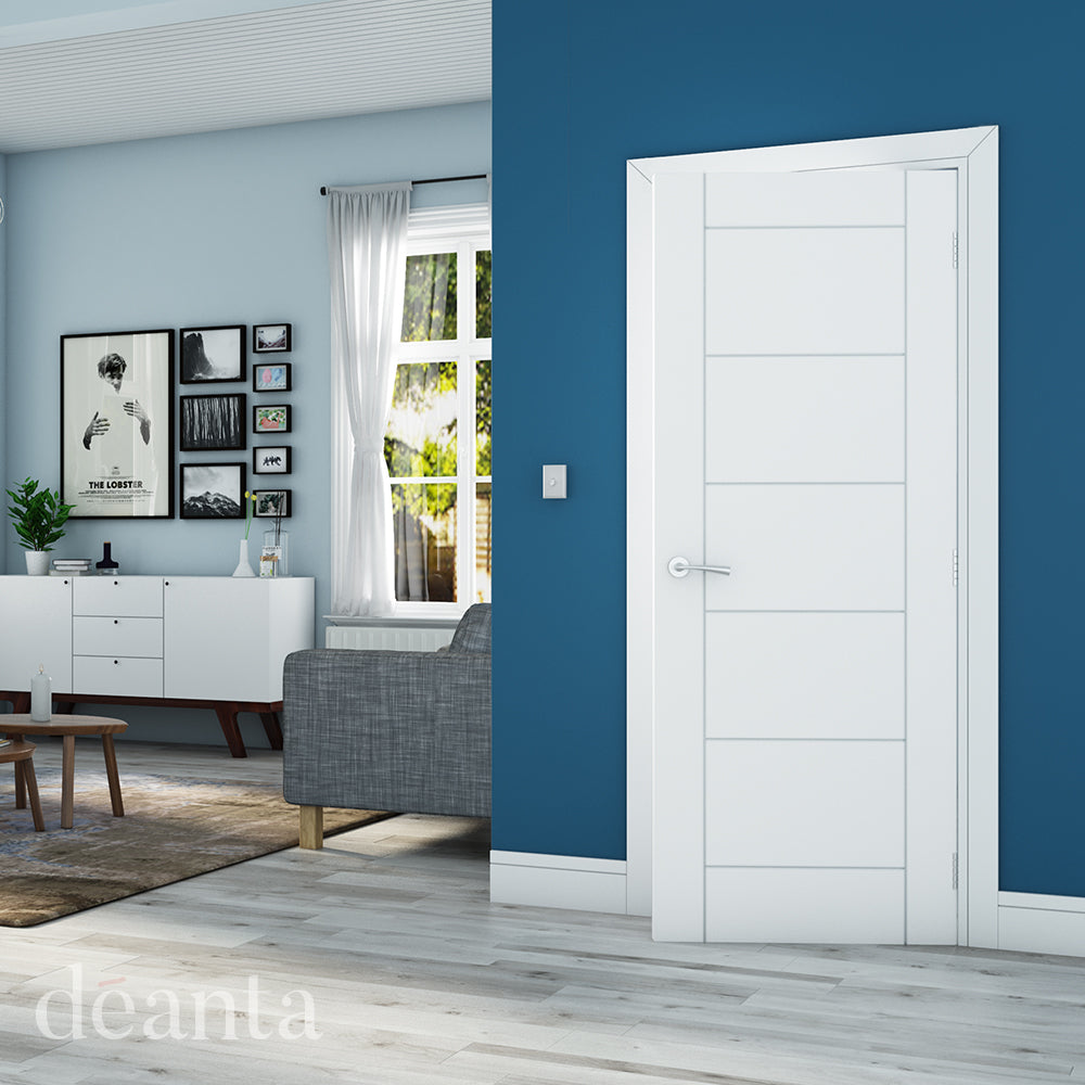 Deanta Internal Seville White Primed Door