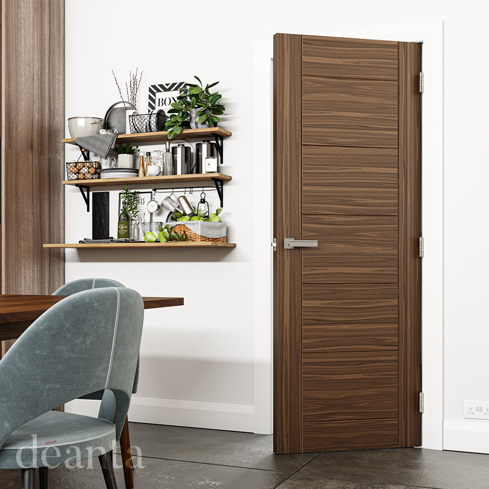 Deanta Internal Seville Walnut Prefinished Fire Door