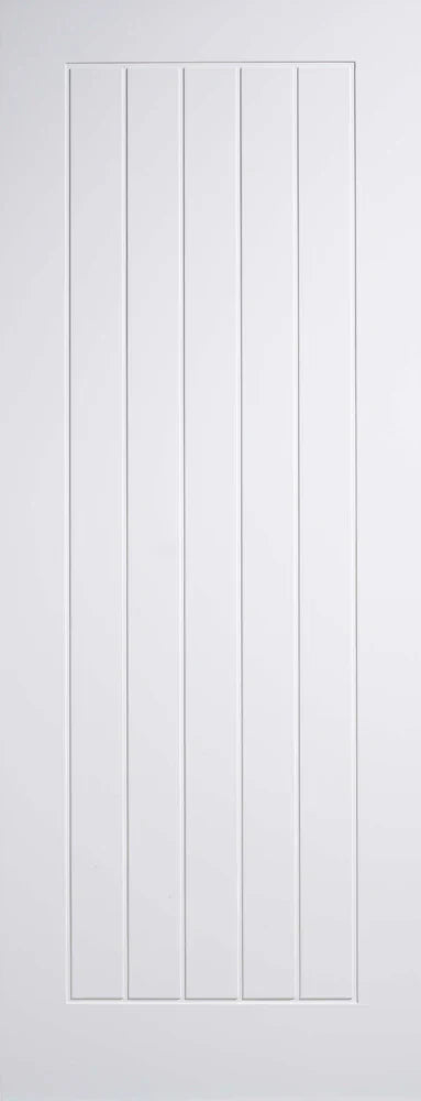 Internal Solid White Primed Mexicano Fire Door FD60