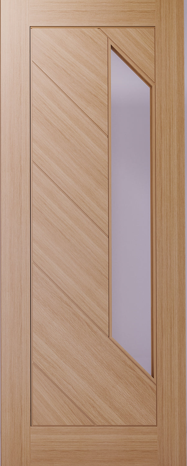 Deanta Internal Torino Oak Prefinished Glazed Fire Door