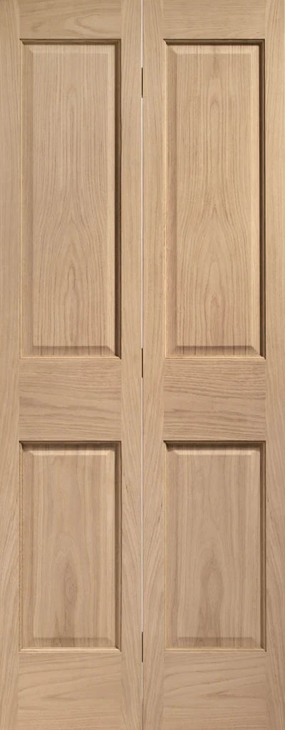 XL Joinery Internal Oak Victorian 4 Panel Bi-Fold Door